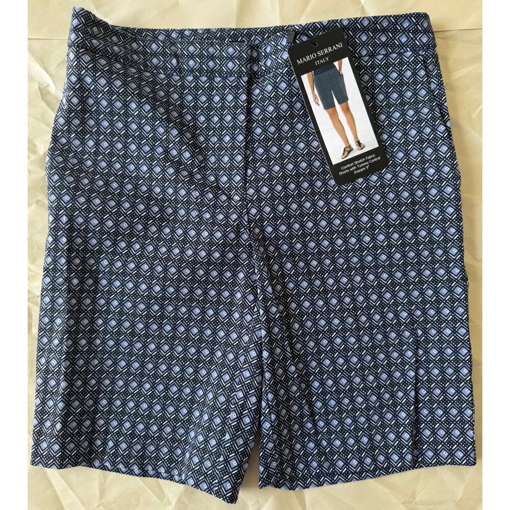 Mario Serrani Italy Blue Stretch Tummy Control Shorts Size 2